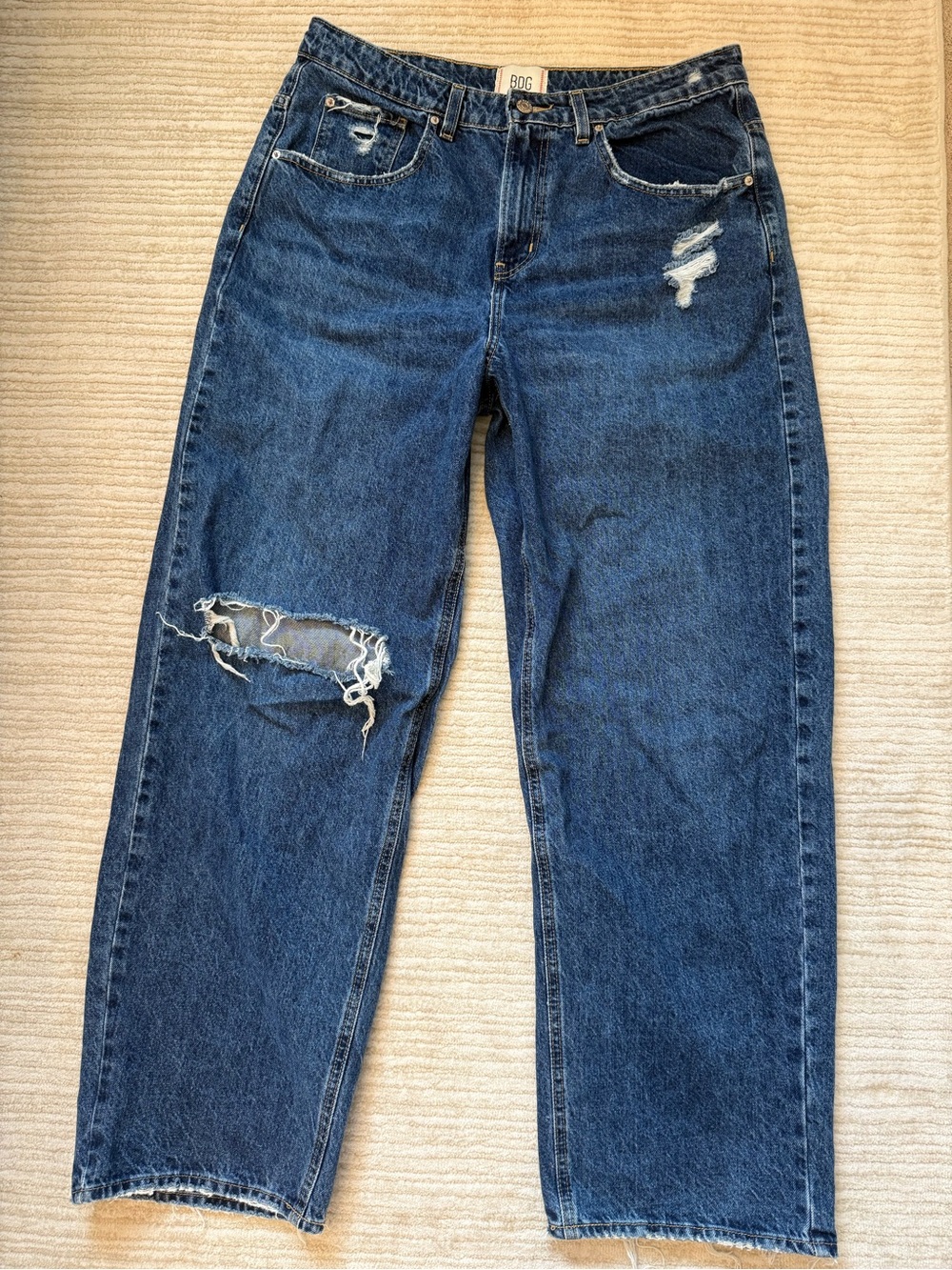 BDG Urban Outfitters Tapered Baggy Distressed Jeans Size 33